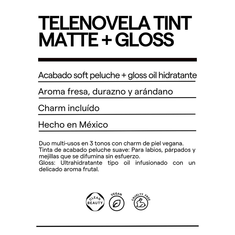 DUO TELENOVELA TINT + GLOSS (TINTA PARA LABIOS CON DOBLE PUNTA)